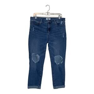 Levi's Denizen distressed straight legs ankle cuffed jeans size 16